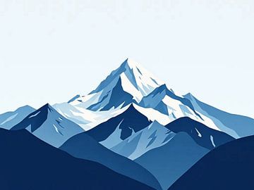 Majestueuze Blauwe Bergketen van Artistic