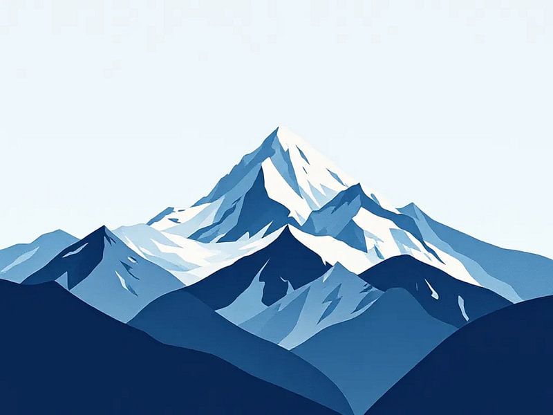Majestueuse chaîne de montagnes bleues par Artistic