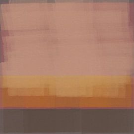 Rosa, gelb, taupe. Abstrakte bunte Malerei inspiriert von Mark Rothko von Dina Dankers