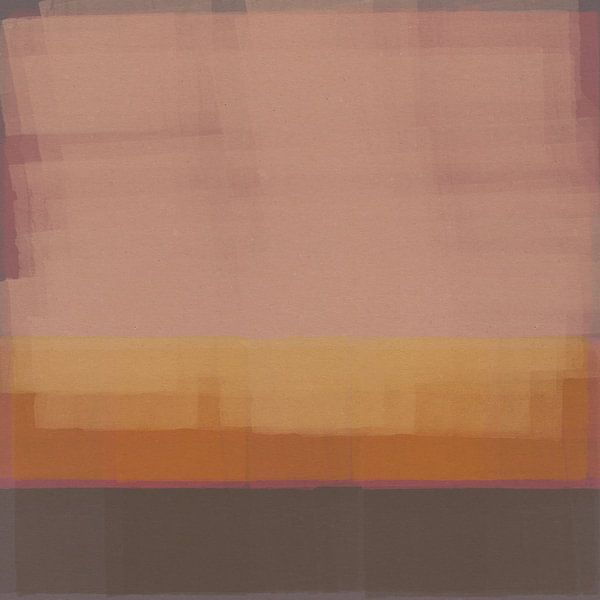 Rosa, gelb, taupe. Abstrakte bunte Malerei inspiriert von Mark Rothko von Dina Dankers