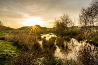 Setting sun in the Soap Dunes
