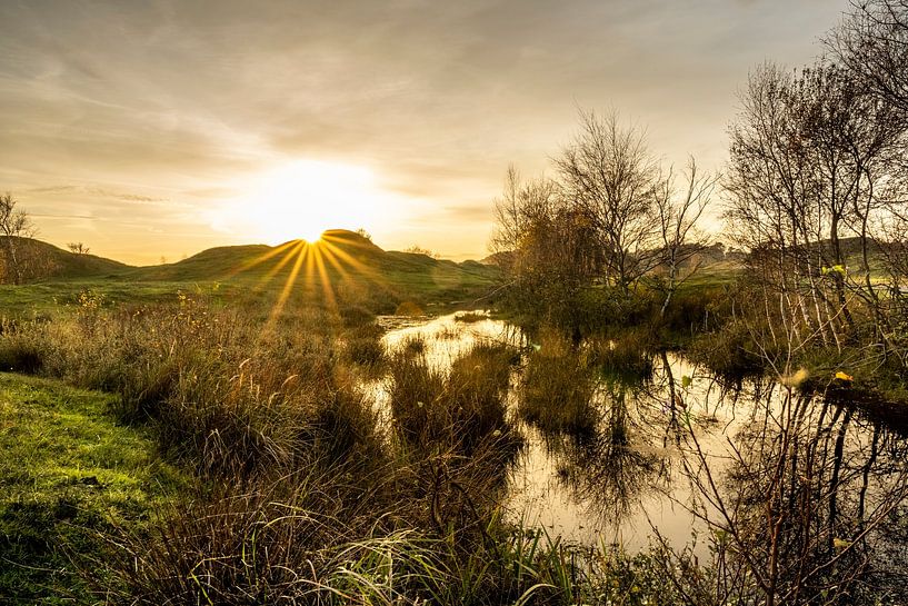 Setting sun in the Soap Dunes by Paula Romein