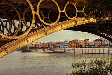 Zicht op Triana, Sevilla van Jan de Vries