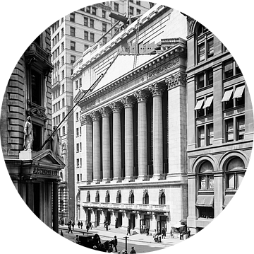 Historisch New York: 1900, Beurs, Wall Street van Christian Müringer