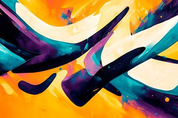 Abstract colour composition - Vivid and expressive by Poster Art Shop