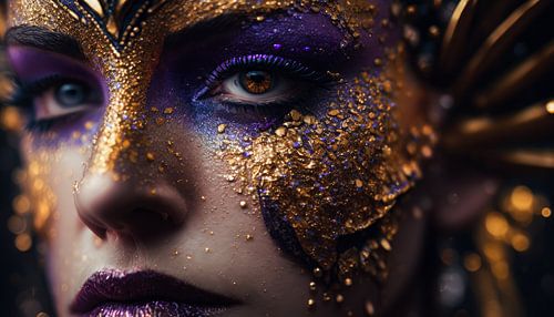 Edelstenen in paars en goud