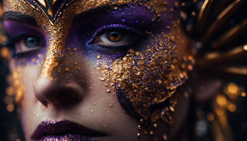 Gemstones in purple and gold by DNH Expressions