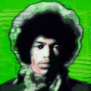 Motif Jimi Hendrix Ultra HD - Vintage Green sur Felix von Altersheim