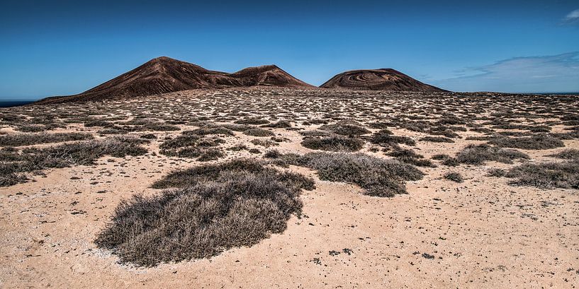 Landschap La Graciosa met El Mojon en de Aguja Grande by Harrie Muis