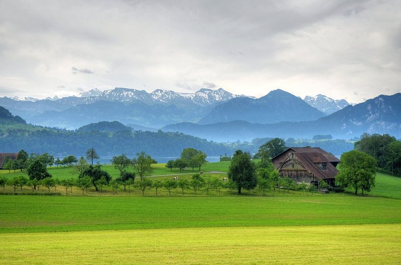 Swiss landscape near Lucerne by Hans Kool