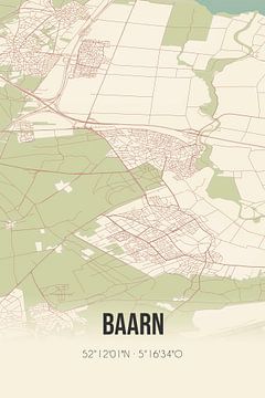 Vieille carte de Baarn (Utrecht) sur Rezona