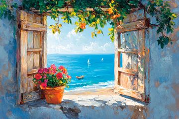 Meerblick Fenster von Poster Art Shop