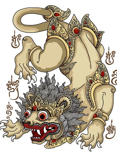 Barongan-kunst uit Bali
