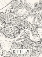 City map Rotterdam - City - Light version - South Holland Map