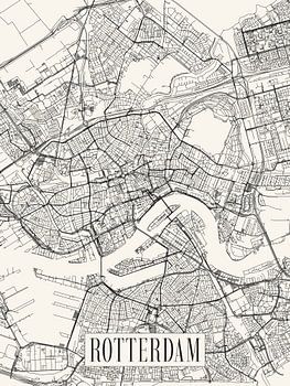 Plan de la ville de Rotterdam - Ville - Version allégée - Carte de la Hollande méridionale