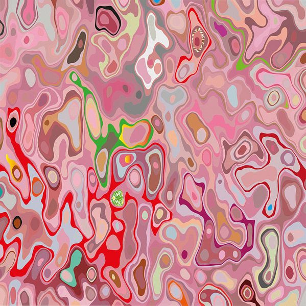 Pink Liquid Art by Mirthe Simoen
