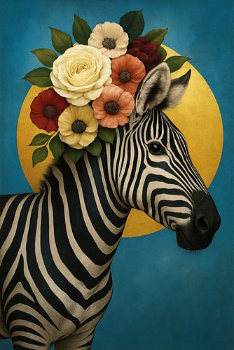 Zebra Aurea – elegantie in zwart, wit en goud