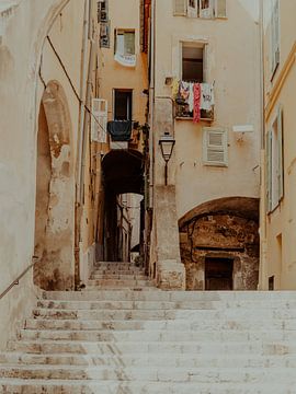The Labyrinth That is Menton | Travel Photography Art Print in the Streets of Menton | Cote d’Azur, South of France van ByMinouque