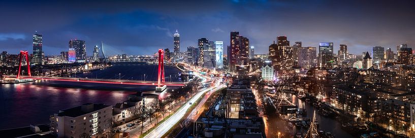 Rotterdam Skyline at Night 3:1 par Niels Dam