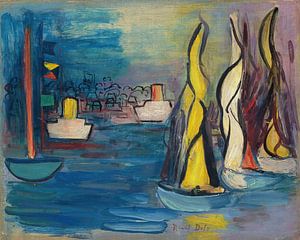 Raoul Dufy - Segelboote im Hafen von Deauville (1929)
