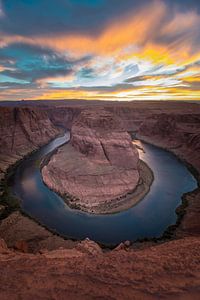 Horse shoe bend au coucher du soleil sur De wereld door de ogen van Hictures