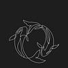 Koicarp Line Art van Walljar