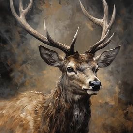 Red deer by Carla van Zomeren