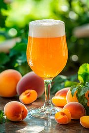 Pfirsichbier Genuss von Poster Art Shop