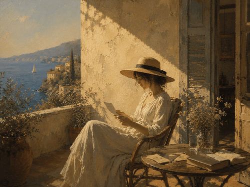 Brieven van de kust van Amalfi – Wanddecoratie in mediterrane stijl