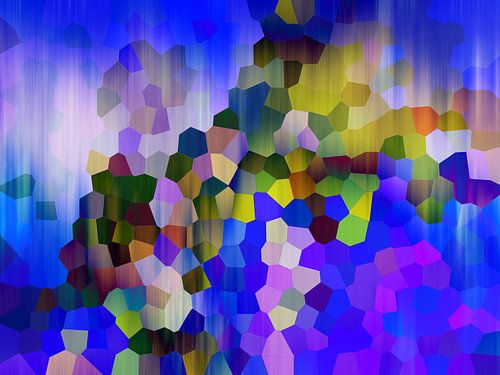 Modern, Abstract Digitaal Kunstwerk in Diverse Kleuren