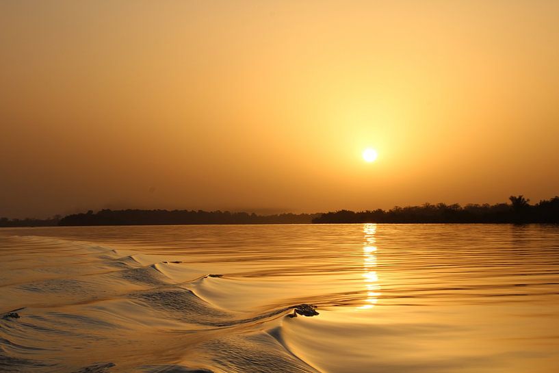 Sunset at the Gambian River par Anouk van Schip - Global Adventures