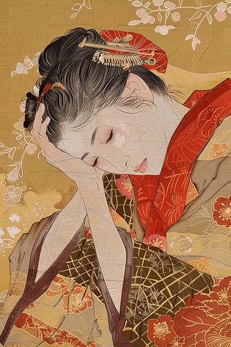 japanese print woman