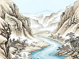 A walk through the misty river valley by Frank Heinz