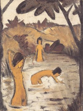 Drei badende im Teich, Otto Mueller - ca1912 von Atelier Liesjes