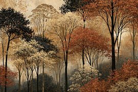 Droomachtig herfstbos