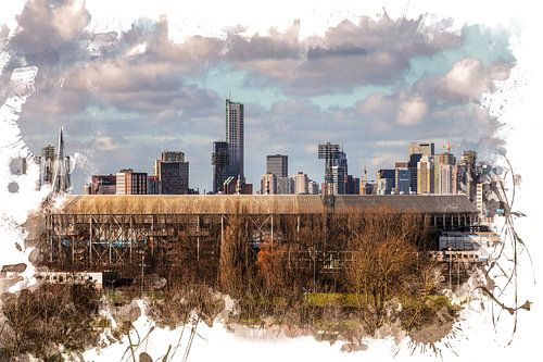 Feijenoord ART Rotterdam Stadion "De Kuip" Skyline