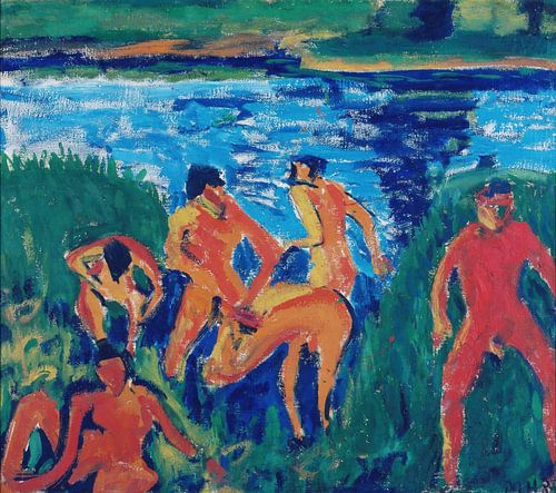Baders in het riet, Erich Heckel