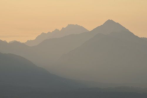 Mountain silhouettes - peaks in the first light