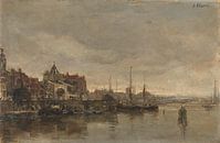 De Schreierstoren met de brug over de Gelderse Kade te Amsterdam, Jacob Maris van Meesterlijcke Meesters thumbnail
