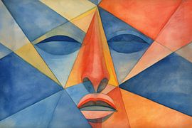 Geometric portrait in lines by Art & Soul Creations