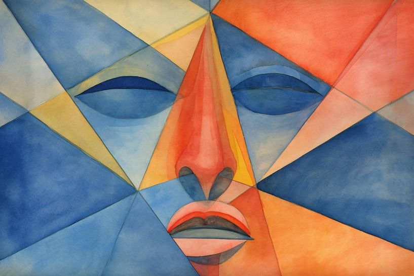 Portrait géométrique en lignes par Art & Soul Creations