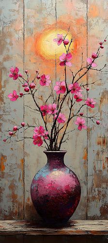 Nature morte fleurs vase