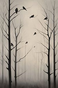Fantasy Geschichte Vögel Malerei