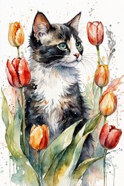 Spring cat by Tanja Daßler