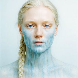 Faces of light: Ice crystal of silence by Klaus Tesching - Art-AI