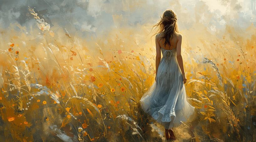 Through the golden field by Dante S