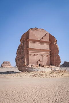 Hegra tombe in Saoedie-Arabië (Qasr Al-Farid) van Bart van Eijden