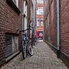 Haarlem, een steegje met Graffiti van Cilia Brandts