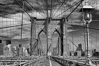 Brooklyn Bridge in New York City van Wout Kok thumbnail