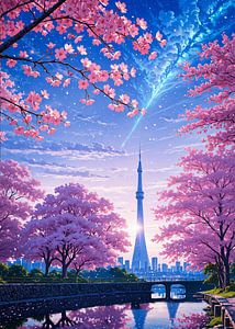 Tokyo Cherry Blossom River Sakura Spring Season Japon